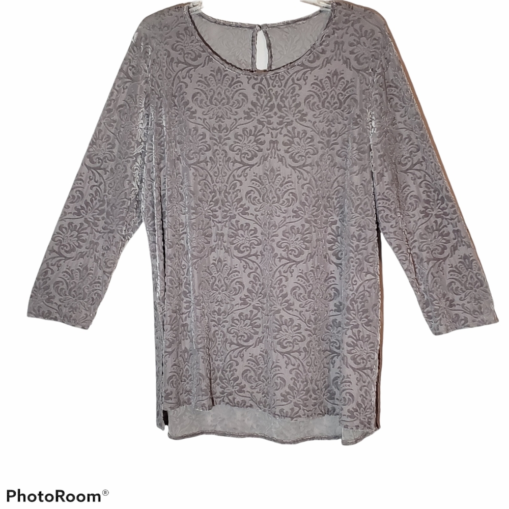Womens scoop neck tunic 3/4 sleeve plus size 2x